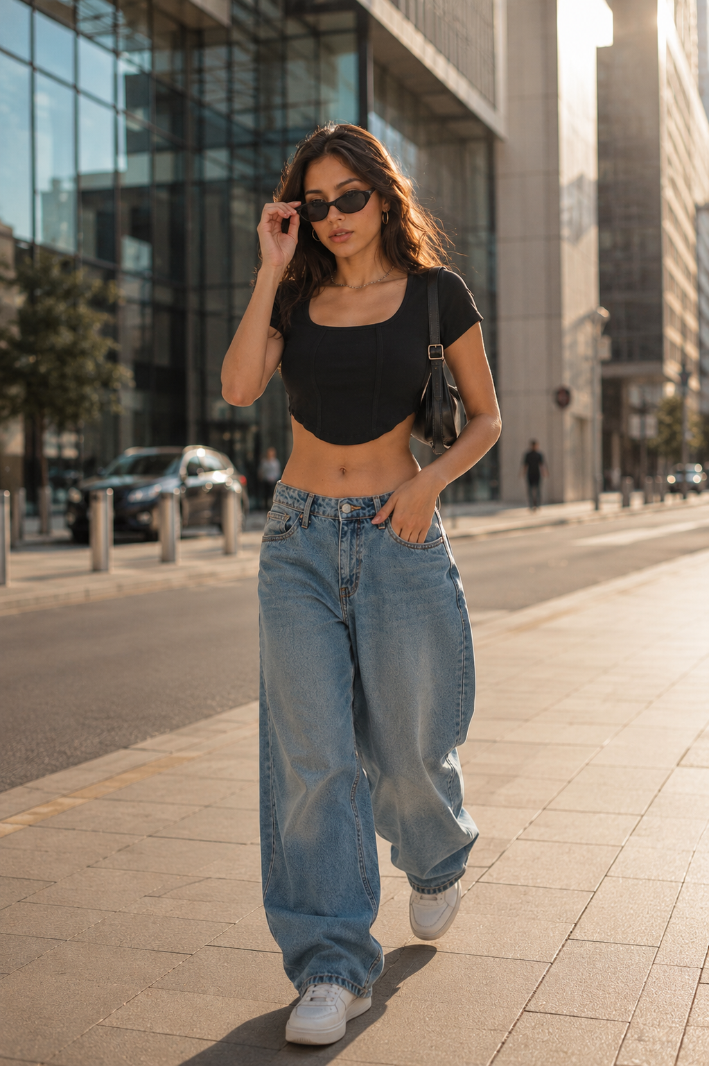 MUSE & MODE Women's Rib Knit Square Neck Crop Top | Slim Fit Stretchy Short Sleeve Corset-Inspired Top | Trendy Y2K Casual Going Out Top for Women