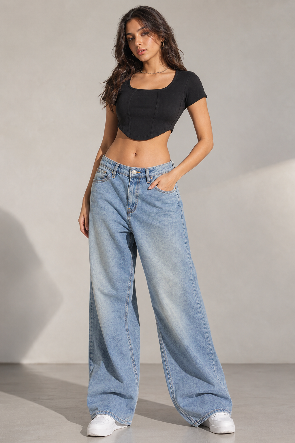 MUSE & MODE Women's Rib Knit Square Neck Crop Top | Slim Fit Stretchy Short Sleeve Corset-Inspired Top | Trendy Y2K Casual Going Out Top for Women